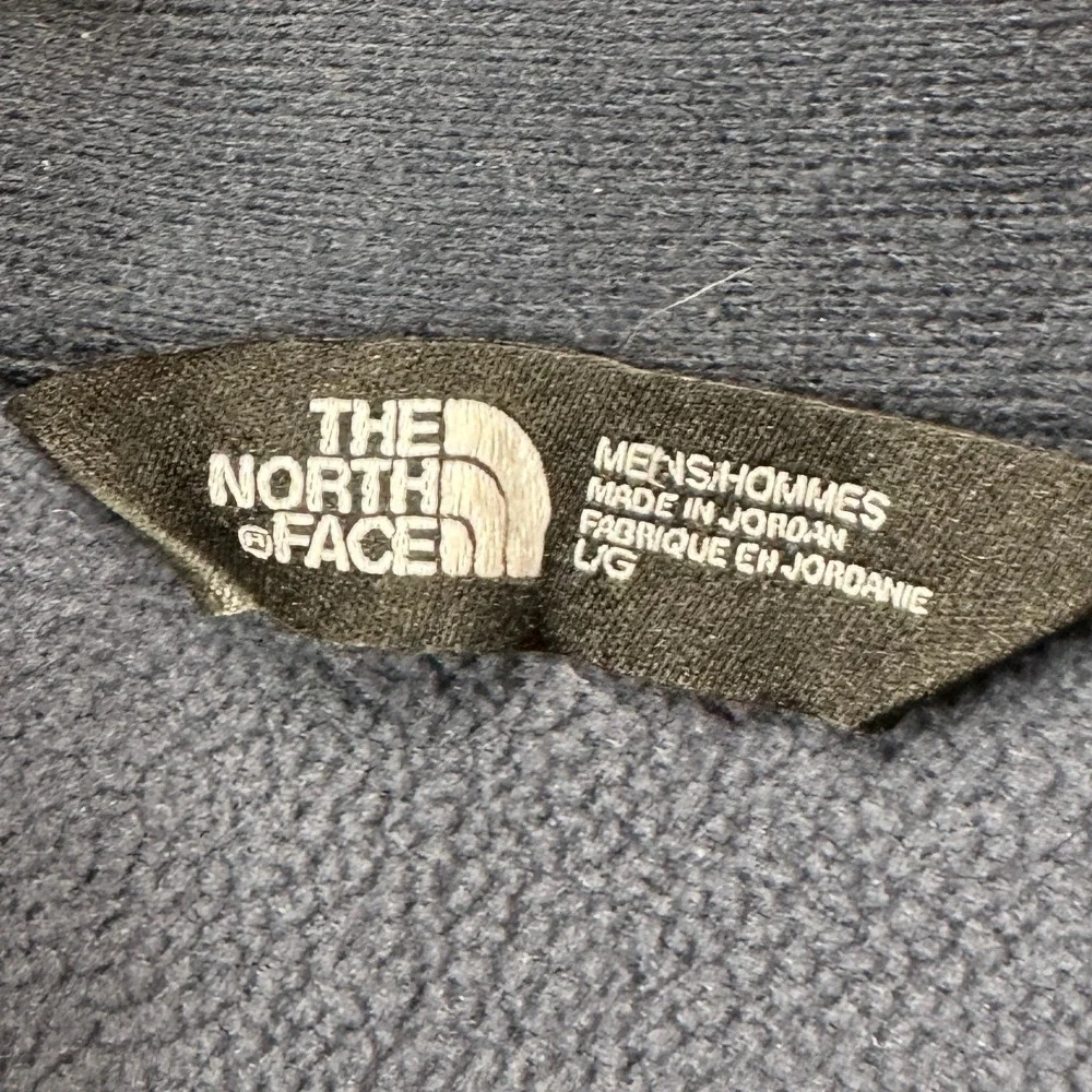 The North Face Fleece Full Zip Jacket Adult Large Navy Blue Stretch Pockets Mens